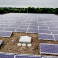 Solaranlage auf dem Dach der Sporthalle Hannover-Badenstedt